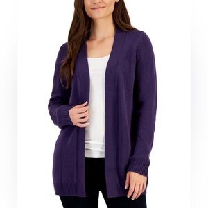 Karen Scott Womens Open Front Cardigan  PETITE LARGE